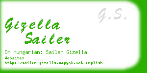 gizella sailer business card